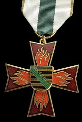 Fire Service Decoration on Ribbon Gold, Obverse