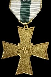 Fire Service Decoration on Ribbon Gold, Reverse