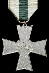 Fire Service Decoration on Ribbon Silver, Reverse