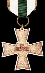 Fire Service Decoration on Ribbon Bronze, Reverse