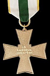 Rescue Service Decoration on Ribbon Gold, Reverse