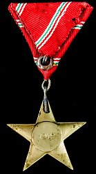 Medal of Merit in Gold, Reverse Medal of Merit in Gold, Reverse