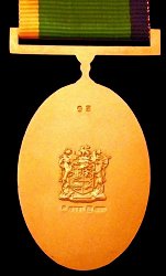 Service Medal in Gold, Reverse